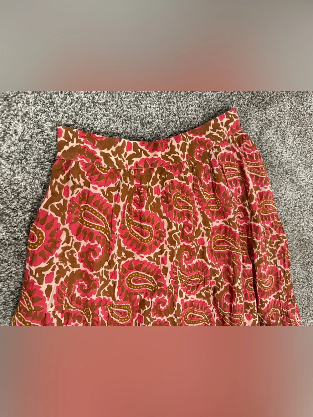 Cleobella organic cotton paisley printed skirt, size large - Picture 2 of 11